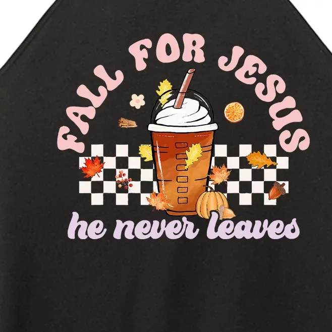 Fall For Jesus Pumpkin Spice Autumn Vibes Women’s Perfect Tri Rocker Tank