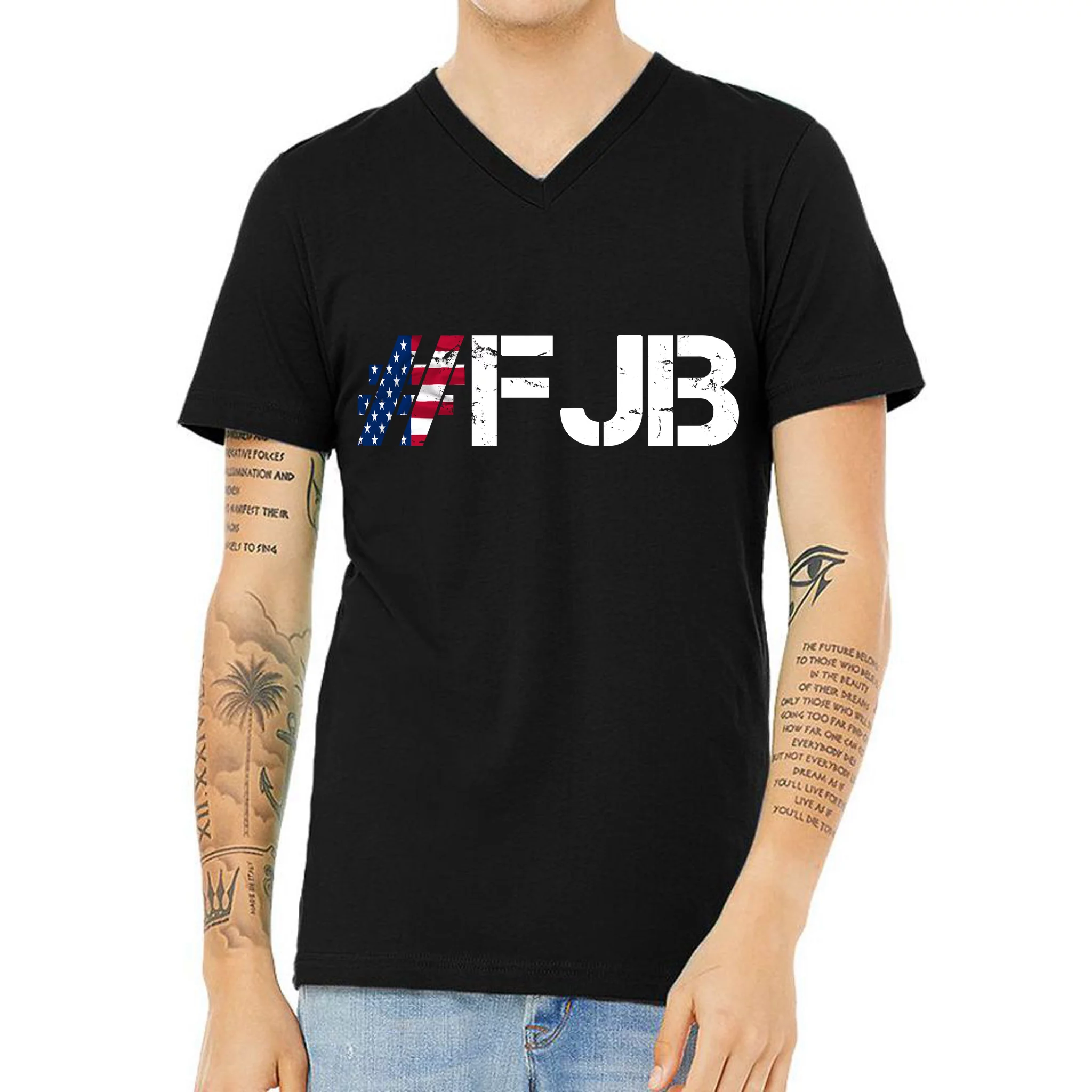 #FJB F Joe Biden FJB V-Neck T-Shirt