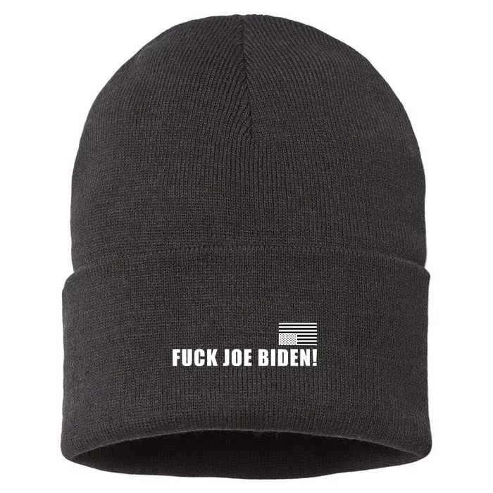 FJB F Joe Biden Upside Down American Flog Sustainable Knit Beanie