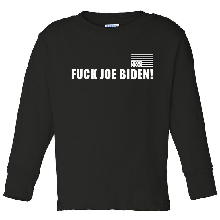 FJB F Joe Biden Upside Down American Flog Toddler Long Sleeve Shirt