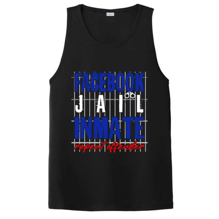 Funny Facebook Jail Inmate Repeat Offender Performance Tank