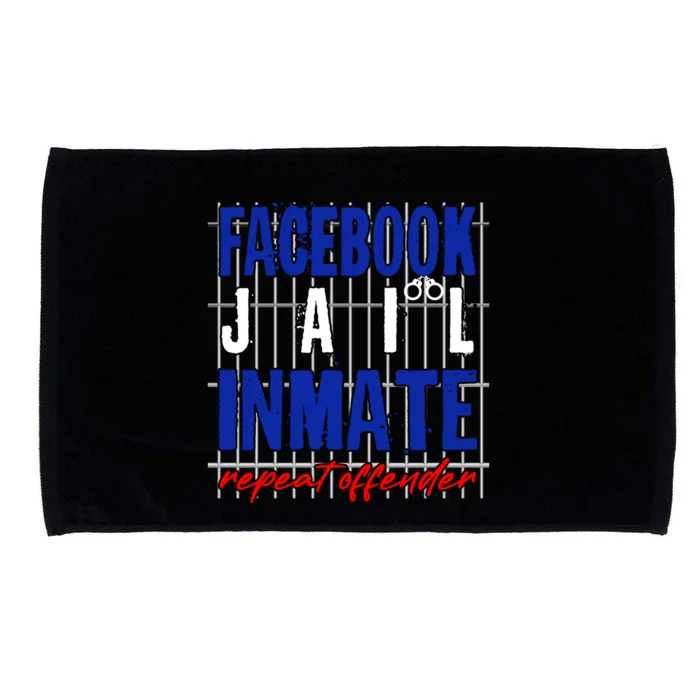 Funny Facebook Jail Inmate Repeat Offender Microfiber Hand Towel