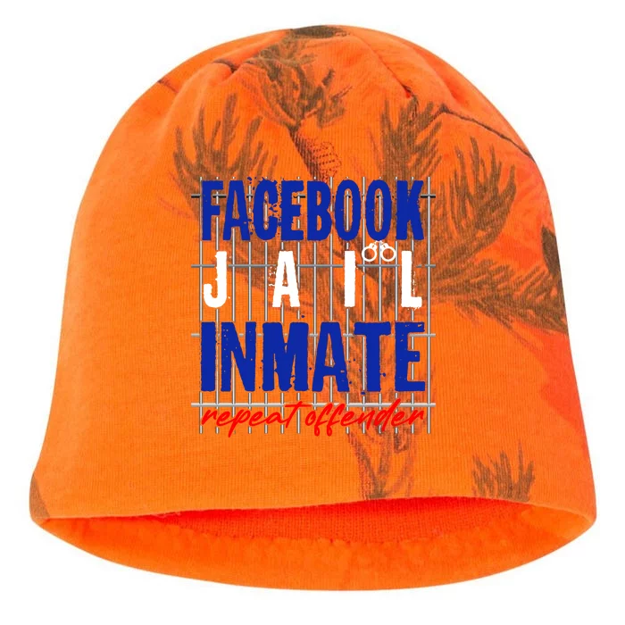 Funny Facebook Jail Inmate Repeat Offender Kati - Camo Knit Beanie