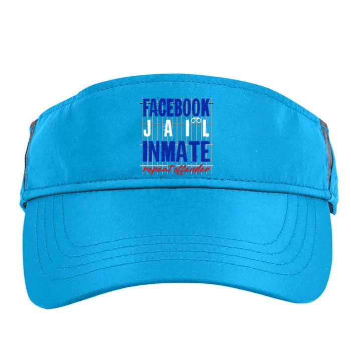 Funny Facebook Jail Inmate Repeat Offender Adult Drive Performance Visor