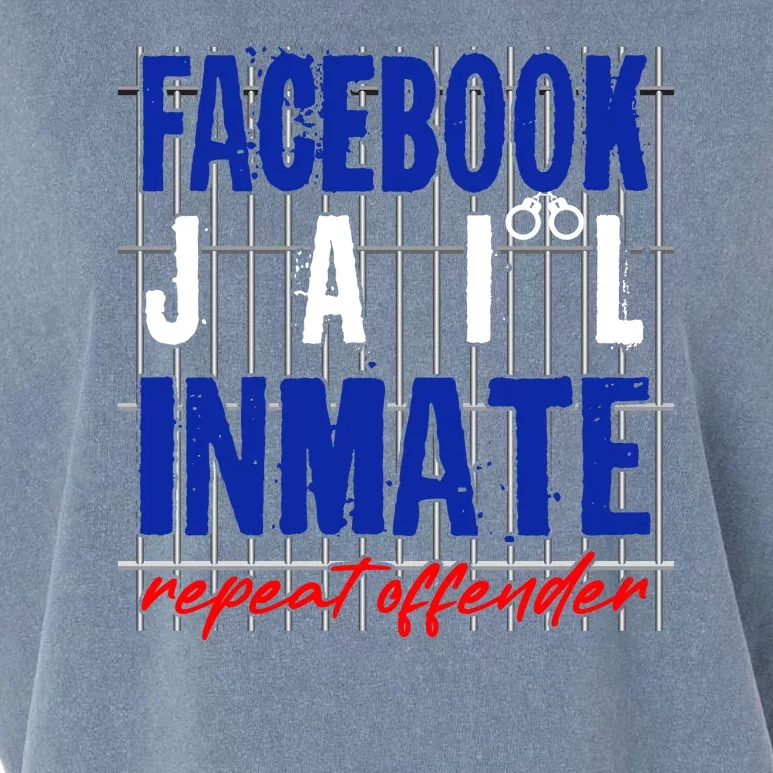 Funny Facebook Jail Inmate Repeat Offender Garment-Dyed Women's Muscle Tee