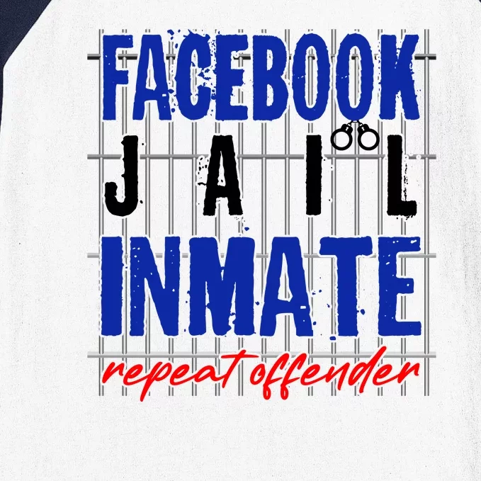 Funny Facebook Jail Inmate Repeat Offender Baseball Sleeve Shirt