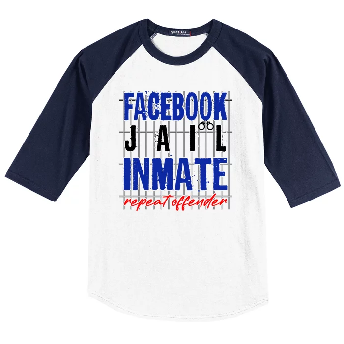 Funny Facebook Jail Inmate Repeat Offender Baseball Sleeve Shirt