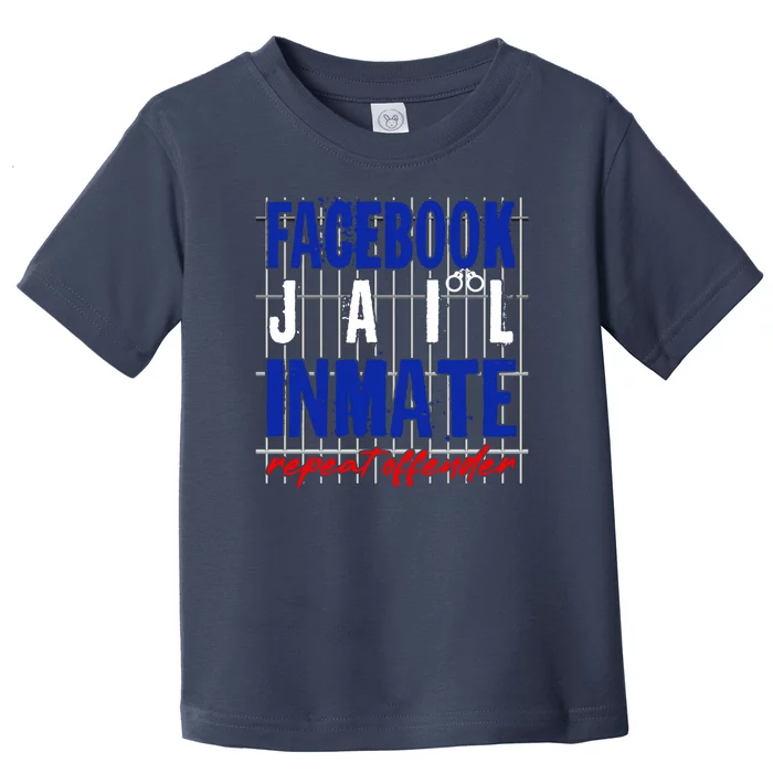 Funny Facebook Jail Inmate Repeat Offender Toddler T-Shirt