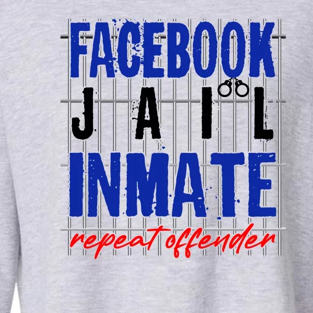 Funny Facebook Jail Inmate Repeat Offender Cropped Pullover Crew