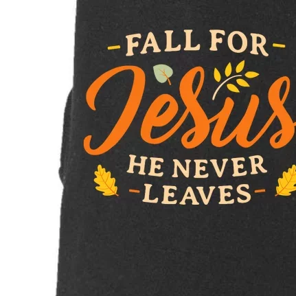 Fall For Jesus He Never Leaves WoS Christian Jesus Doggie 3-End Fleece Hoodie