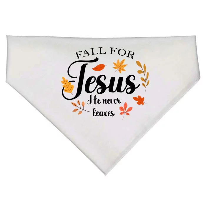 Fall For Jesus He Never Leaves Christianity USA-Made Doggie Bandana