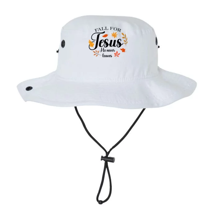 Fall For Jesus He Never Leaves Christianity Legacy Cool Fit Booney Bucket Hat