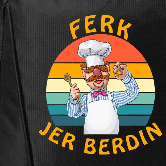 Funny Ferk Jer Berdin Swedish Chef Vintage City Backpack