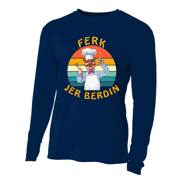 Funny Ferk Jer Berdin Swedish Chef Vintage Cooling Performance Long Sleeve Crew