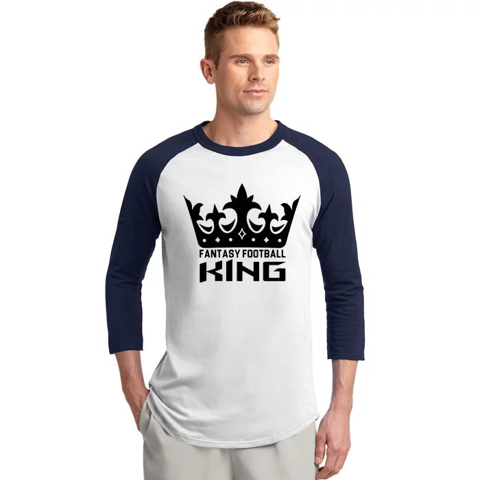 Fantasy Football King Baseball Sleeve Shirt