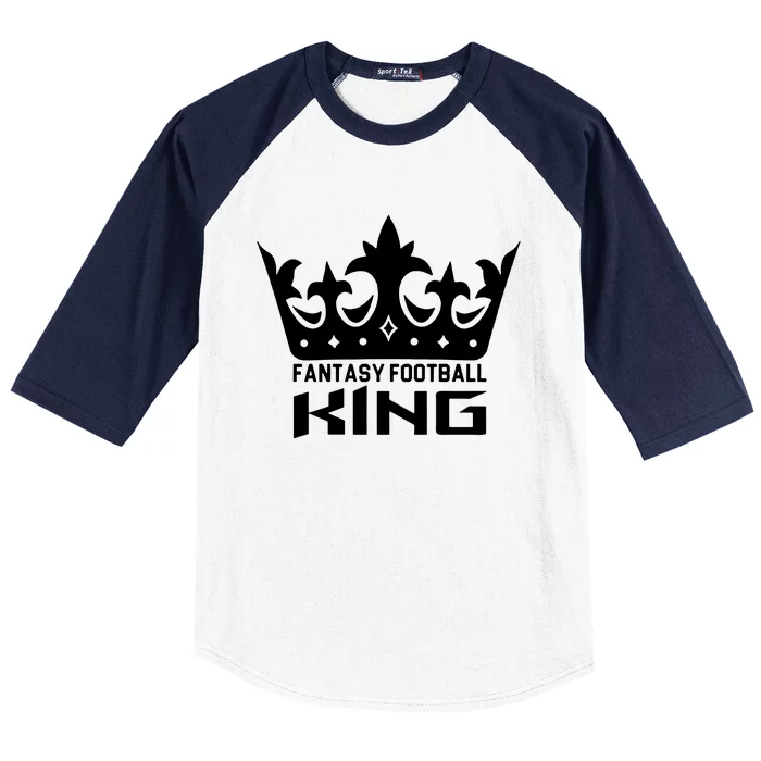 Fantasy Football King Baseball Sleeve Shirt