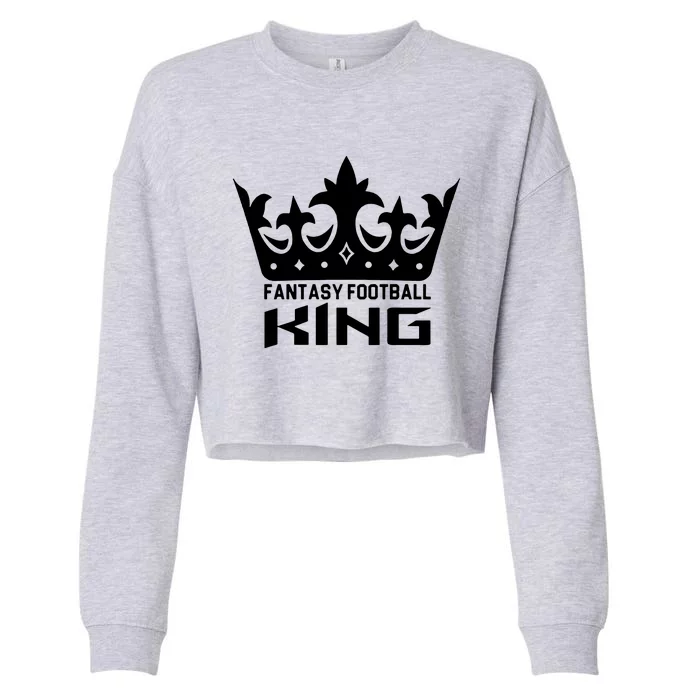 Fantasy Football King Cropped Pullover Crew