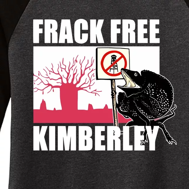 Frack Free Kimberley Lizard Women's Tri-Blend 3/4-Sleeve Raglan Shirt