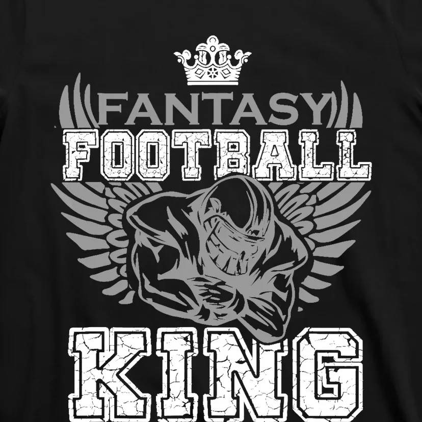 Fantasy Football King Funny Draft Day Champion Party Sports T-Shirt