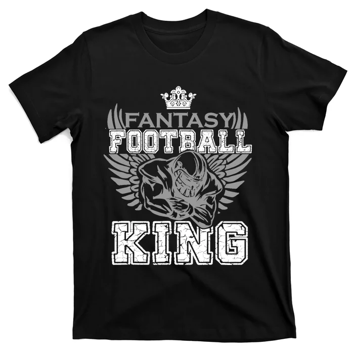 Fantasy Football King Funny Draft Day Champion Party Sports T-Shirt