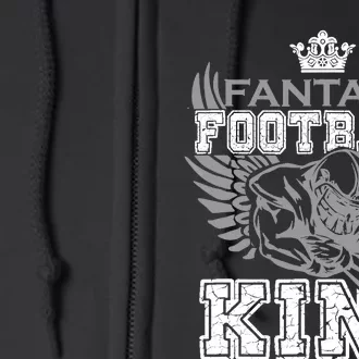 Fantasy Football King Funny Draft Day Champion Party Sports Full Zip Hoodie