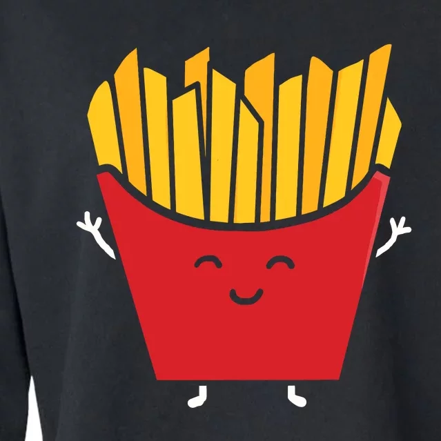 French Fries Kawaii Cropped Pullover Crew