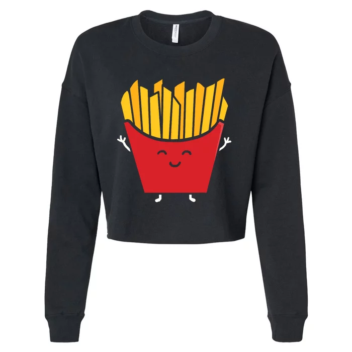 French Fries Kawaii Cropped Pullover Crew