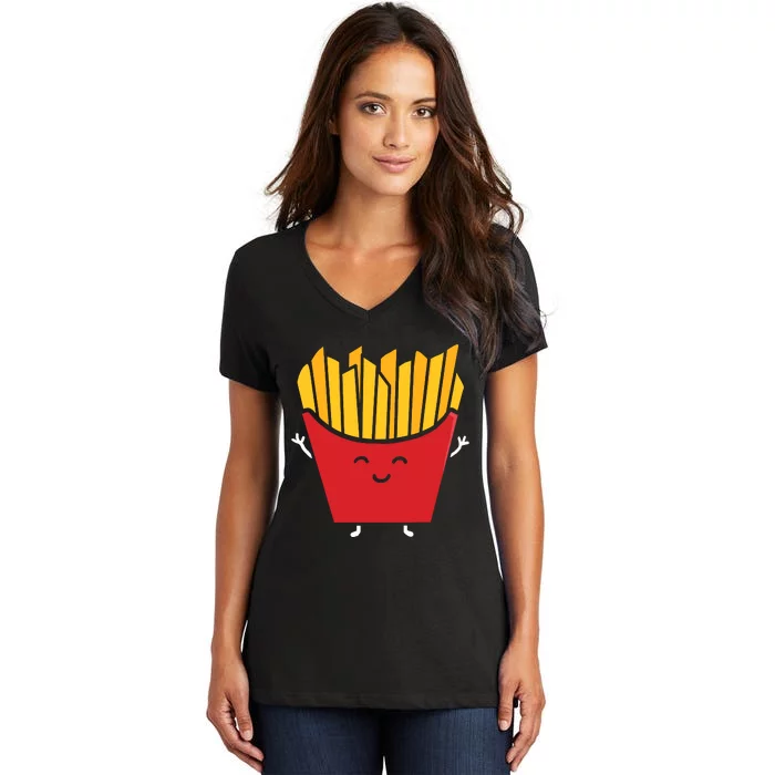 French Fries Kawaii Women's V-Neck T-Shirt