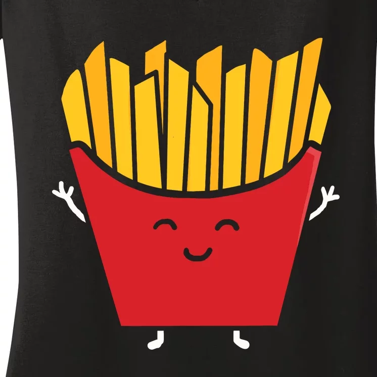 French Fries Kawaii Women's V-Neck T-Shirt