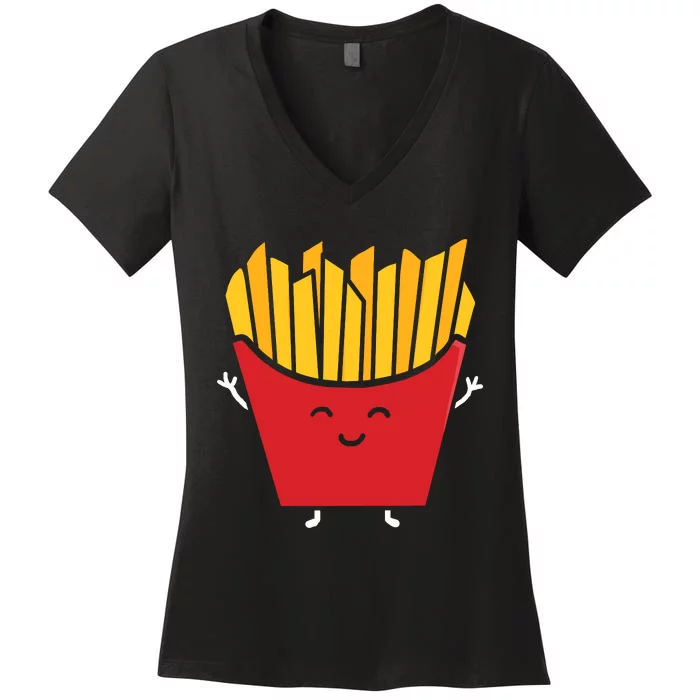 French Fries Kawaii Women's V-Neck T-Shirt