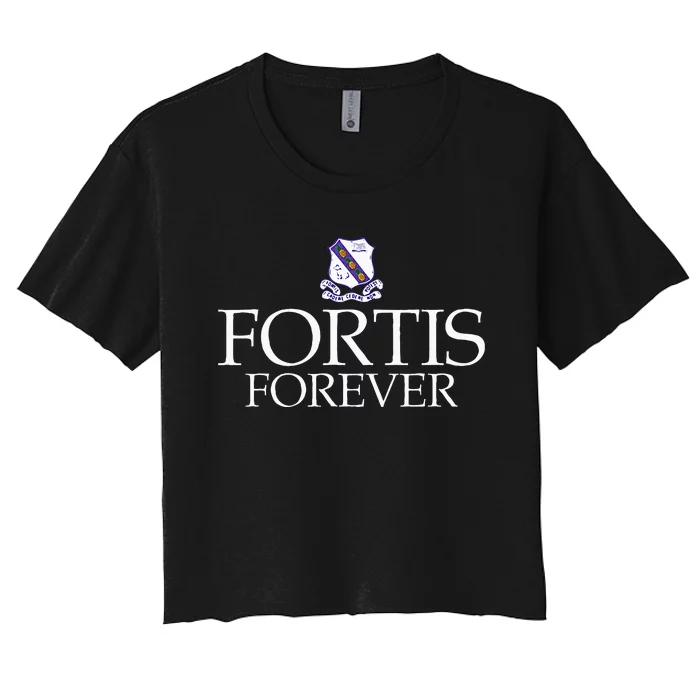 Fortis Forever! Kingston College Fan Gift Women's Crop Top Tee