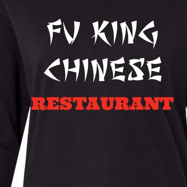 Funny Fu King Chinese Restaurant Joke Novelty Womens Cotton Relaxed Long Sleeve T-Shirt