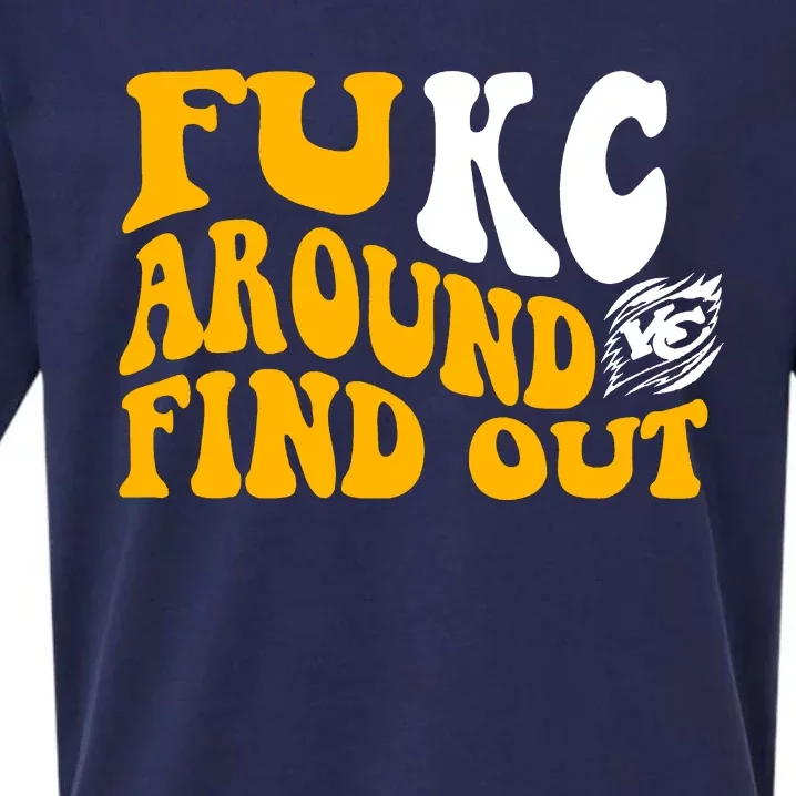 Fuck FUKC Kansas City Around Find Out Sueded Cloud Jersey T-Shirt