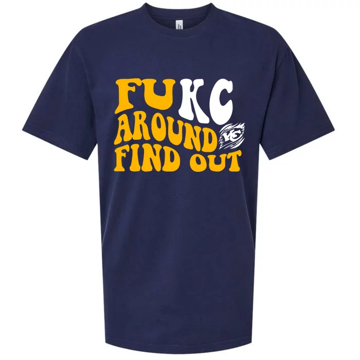 Fuck FUKC Kansas City Around Find Out Sueded Cloud Jersey T-Shirt