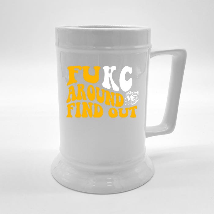 Fuck FUKC Kansas City Around Find Out Front & Back Beer Stein