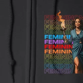 Funny Femininomenon Kamala Harris Gift Full Zip Hoodie