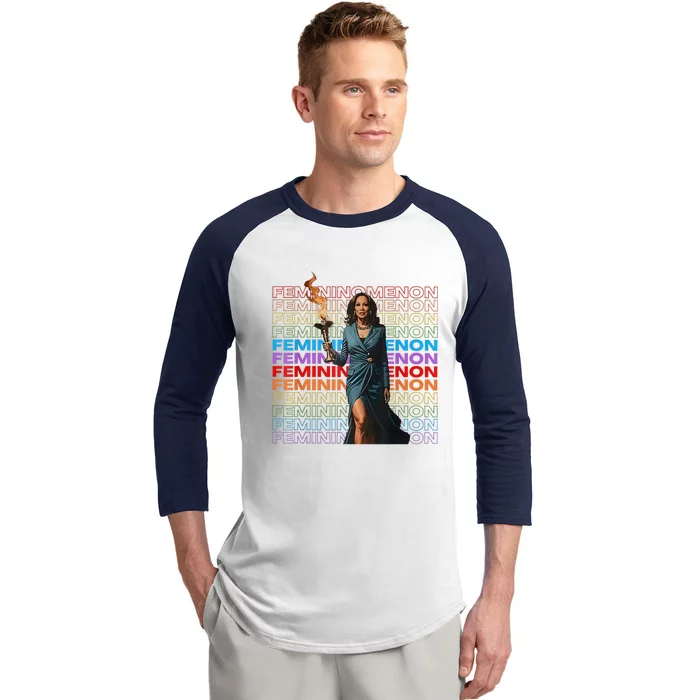 Funny Femininomenon Kamala Harris Gift Baseball Sleeve Shirt