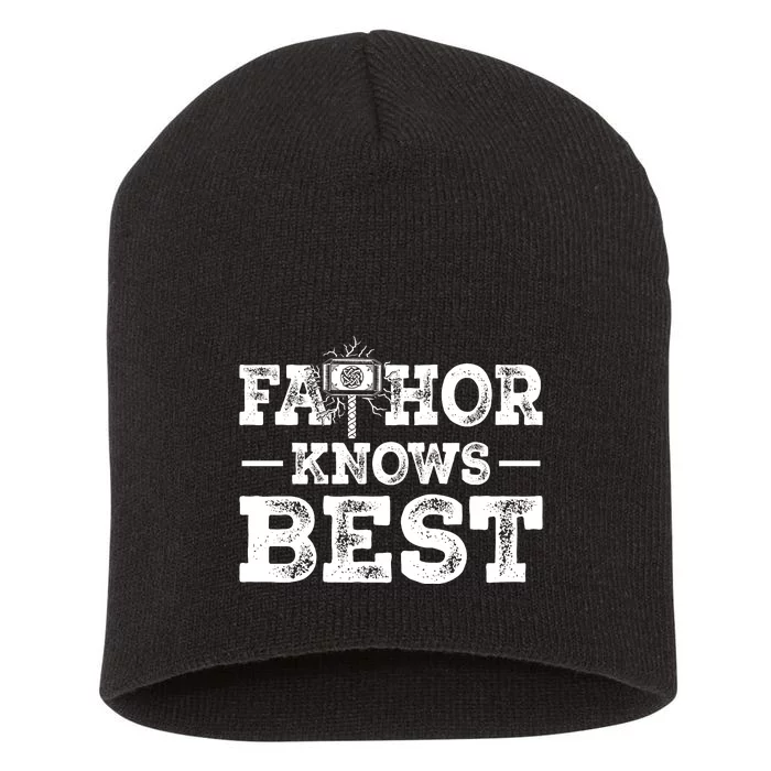 Father Fathor Knows Best T Short Acrylic Beanie