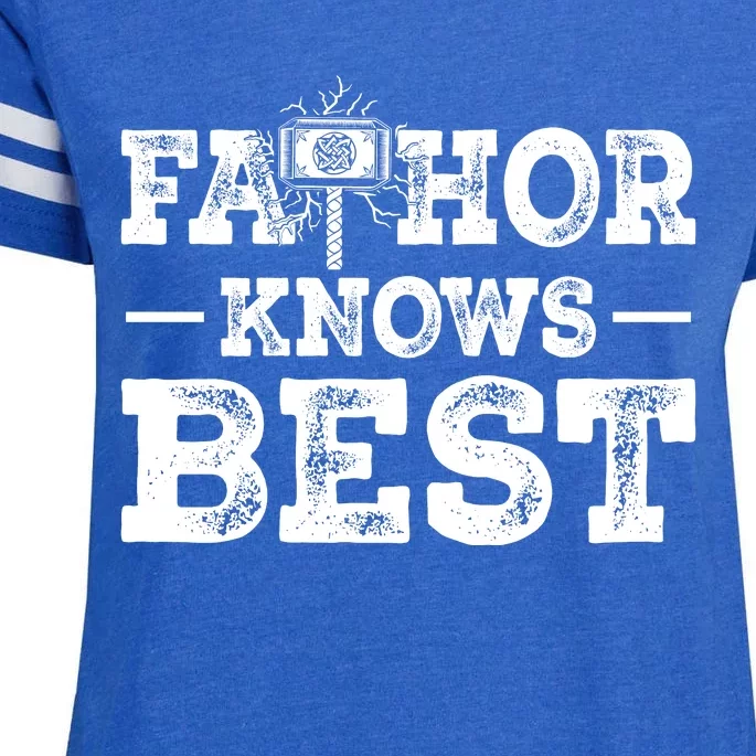 Father Fathor Knows Best T Enza Ladies Jersey Football T-Shirt