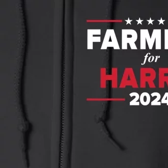 Farmers For Kamala Harris 2024 Election Full Zip Hoodie