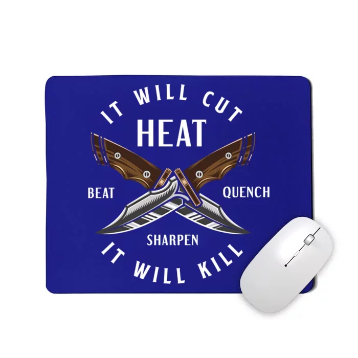 Fire Forged Knife Maker Bladesmith Blacksmith Gift Mousepad