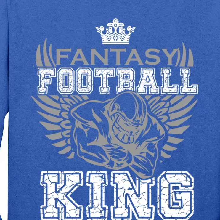 Fantasy Football King League Legend Draft Day Party Gift Tall Long Sleeve T-Shirt