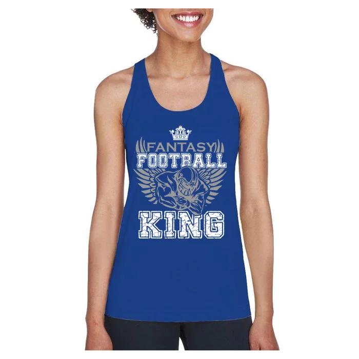 Fantasy Football King League Legend Draft Day Party Gift Women's Racerback Tank