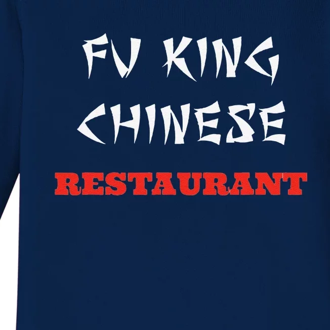 Funny Fu King Chinese Restaurant Joke Novelty Baby Long Sleeve Bodysuit