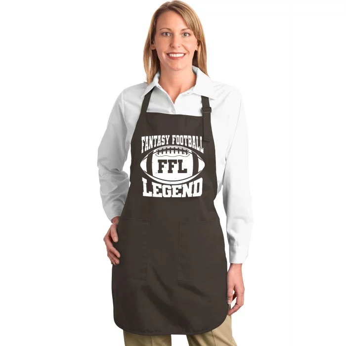 FFL Fantasy Football Legend Sports Fan Full-Length Apron With Pocket