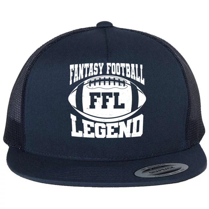 FFL Fantasy Football Legend Sports Fan Flat Bill Trucker Hat