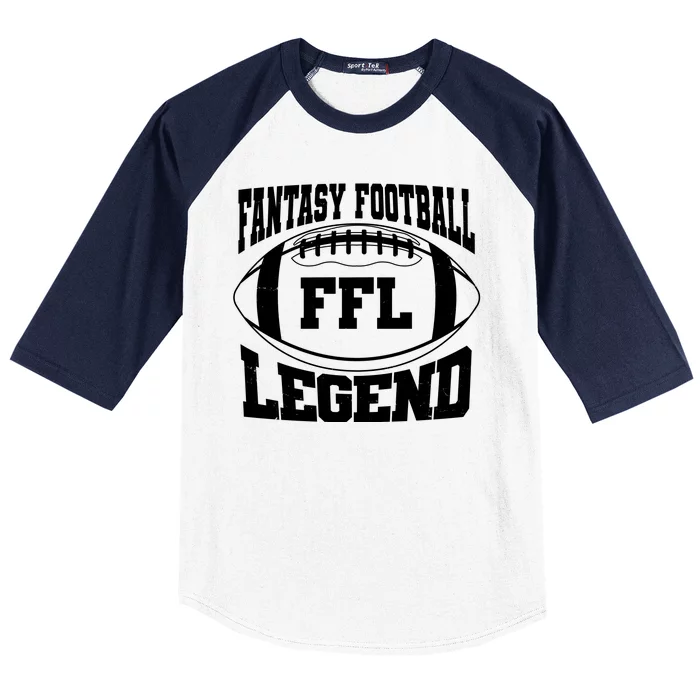 FFL Fantasy Football Legend Sports Fan Baseball Sleeve Shirt