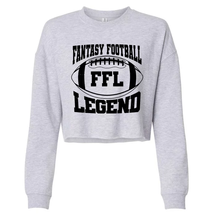 FFL Fantasy Football Legend Sports Fan Cropped Pullover Crew