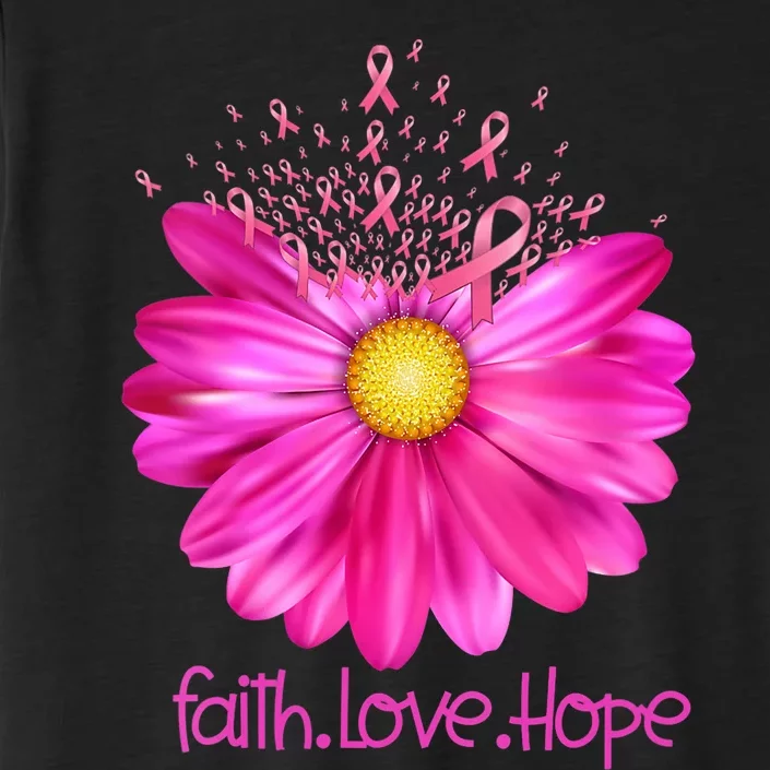 Floral Faith Love Hope Breast Cancer Awareness ChromaSoft Performance T-Shirt