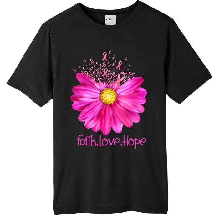 Floral Faith Love Hope Breast Cancer Awareness ChromaSoft Performance T-Shirt